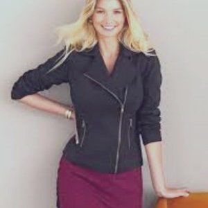 Bravissimo ponte moto jacket, navy blue size 14/16